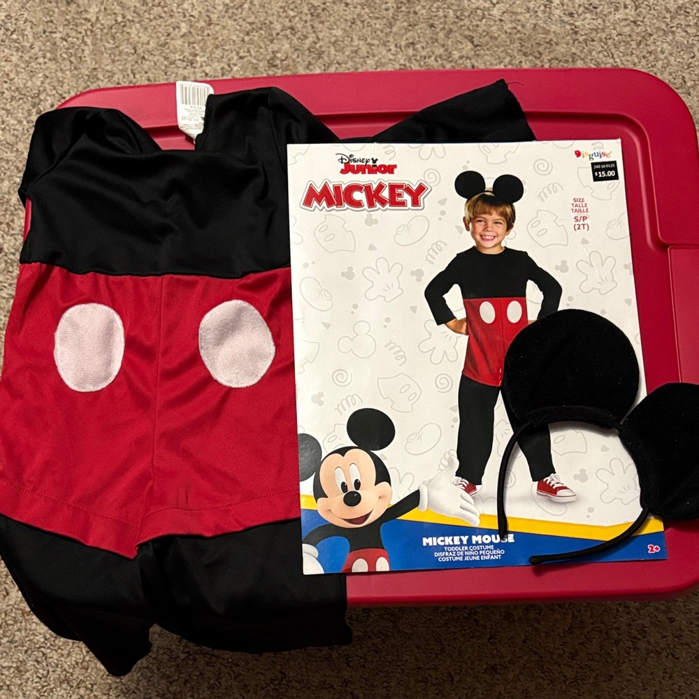 Disney Mickey Mouse Kids Costume - Red, Black, and White